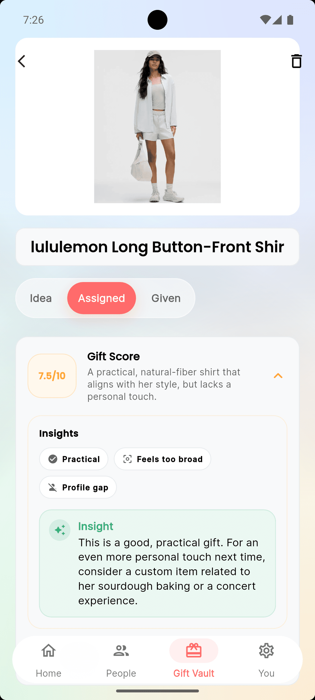 Gift Score preview